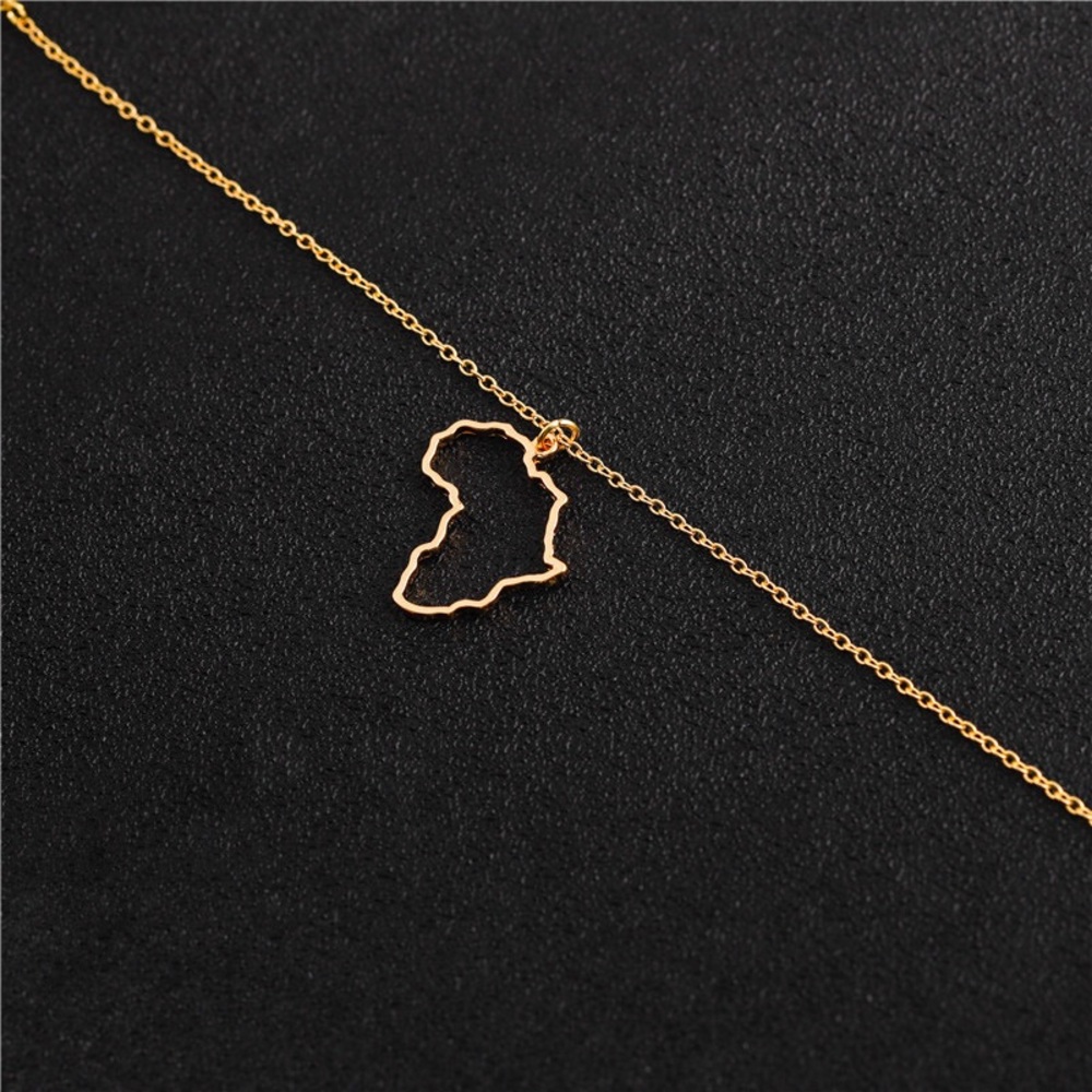 Africa Map Link Chain and Pendant - Dainty Jewelry - Picture 10 of 12